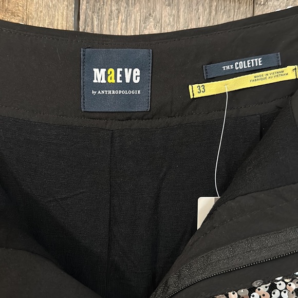 NWT Anthropologie Maeve The Colette Cropped Wide-Leg Sequin Pants - Picture 8 of 14